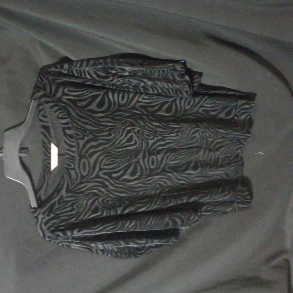 TanJay Black Zebra Print Blouse